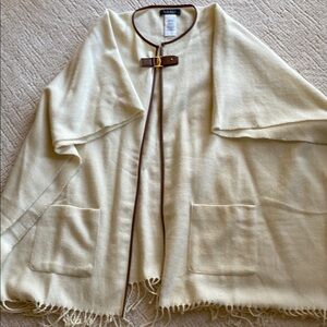Ralph Lauren Black Label Cream and Brown Cape with pockets